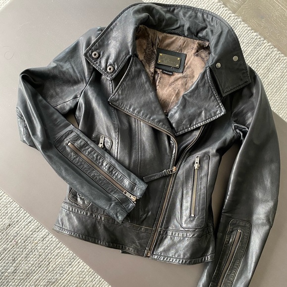 MACKAGE for ARITZIA Kenya Leather Jacket - Black - Picture 5 of 8